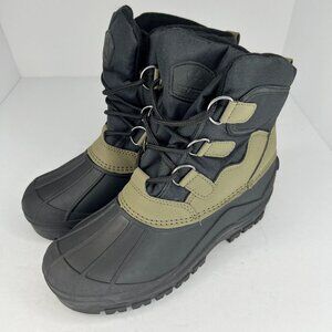 Polar Armor Boys Peak-01 Olive Hi-Top Synthetic All Weather Size 6 Snow Boots